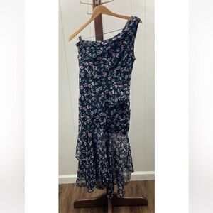 ASTR The Label Malvina One Shoulder Floral Midi Dress